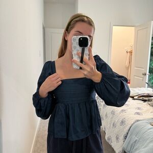 Abercrombie & Fitch Dark Blue Blouse